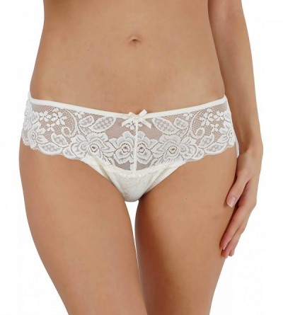 Panties Women's Quality Lace Panties Hipsters Brazilian Cheeky Tong Boyshorts Underwear Lingerie XS-XXL - 2599-ivr - CC192MLO...