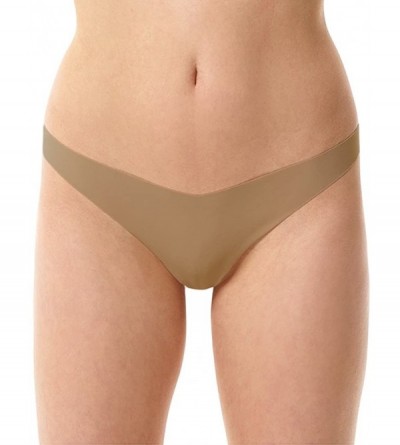 Panties Women's Classic Tiny Thong - Dark Nude - C211472CF57 $24.30