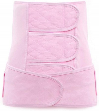 Shapewear 3 in 1 Postpartum Support Girdle Recovery Belly Belt Body Postnatal Shapewear - Pink - C518YDECM6K $27.66