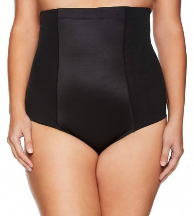 Shapewear Women's Plus Size Smooth and Chic Control Brief - Black - C7182KACHME $31.04