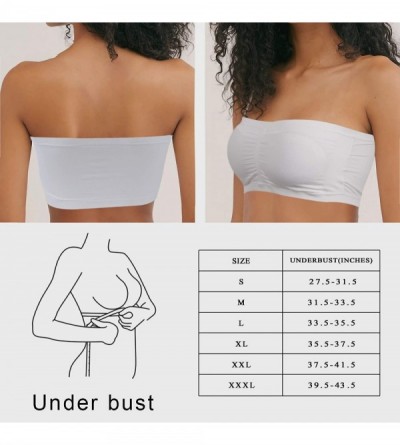 Camisoles & Tanks Women's Seamless Padded Bandeau- Basic Layering Strapless Tube Top Bra Stretch Bralette 1-4 Packs - 1pc Lac...