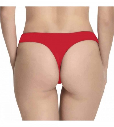 Panties Personalized Women's Face Thong- Photo on Novelty Underpants This Belongs to Me Red - Multi 1 - C9198D24Y0O $19.14