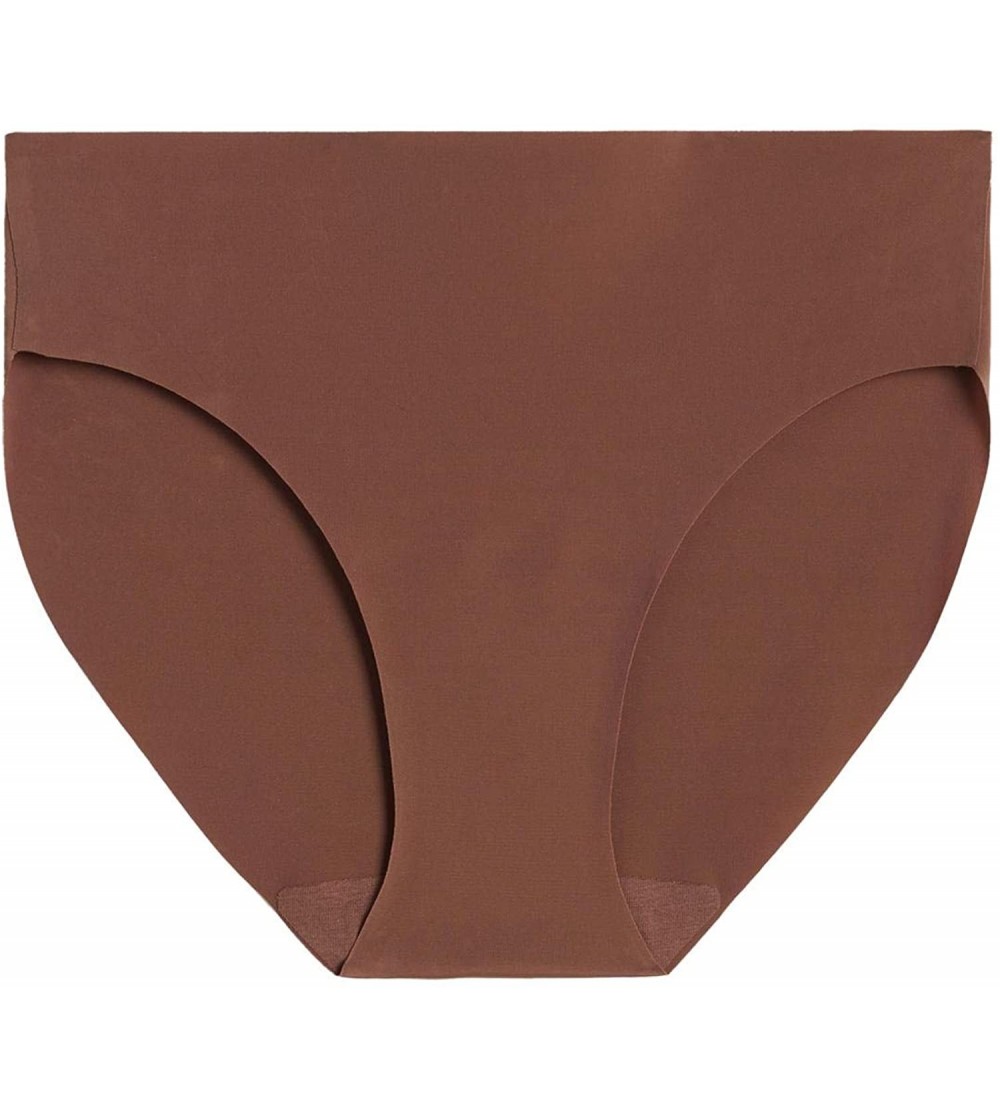Panties Womens Seamless Microfiber Snug-Fit Panties - Natural - 502i - Brown Mocha - CW190OMRH66 $22.80