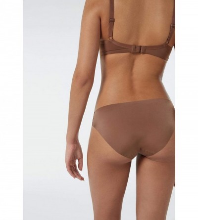 Panties Womens Seamless Microfiber Snug-Fit Panties - Natural - 502i - Brown Mocha - CW190OMRH66 $22.80