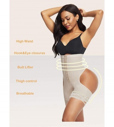 Shapewear Hi-Waist Tummy Control Body Shaper Shorts Waist Trainer Panty Seamless Underwear - Beige-high Waist - C118T84XSGD $...
