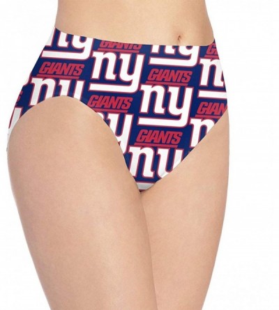 Panties New York Giants Women's Underwear Sexy Polyester Underwear Panties Soft Triangle - CM199XS7RTS $44.36