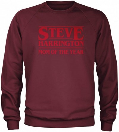 Camisoles & Tanks Steve Harrington Mom of The Year MOTY Crewneck Sweatshirt - Maroon - CU180H6UHN7 $26.99
