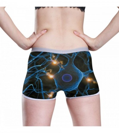 Panties Women's Seamless Boyshort Panties Tie Dye Print Underwear Stretch Boxer Briefs - Neuron - CE18T3RN3L7 $21.97