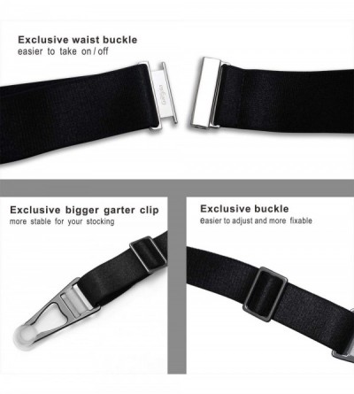 Garters & Garter Belts Garter Belt for Women Simplicity Sexy Socks Suspender for Stockings with 6 Metal Clips - Black 6-strap...