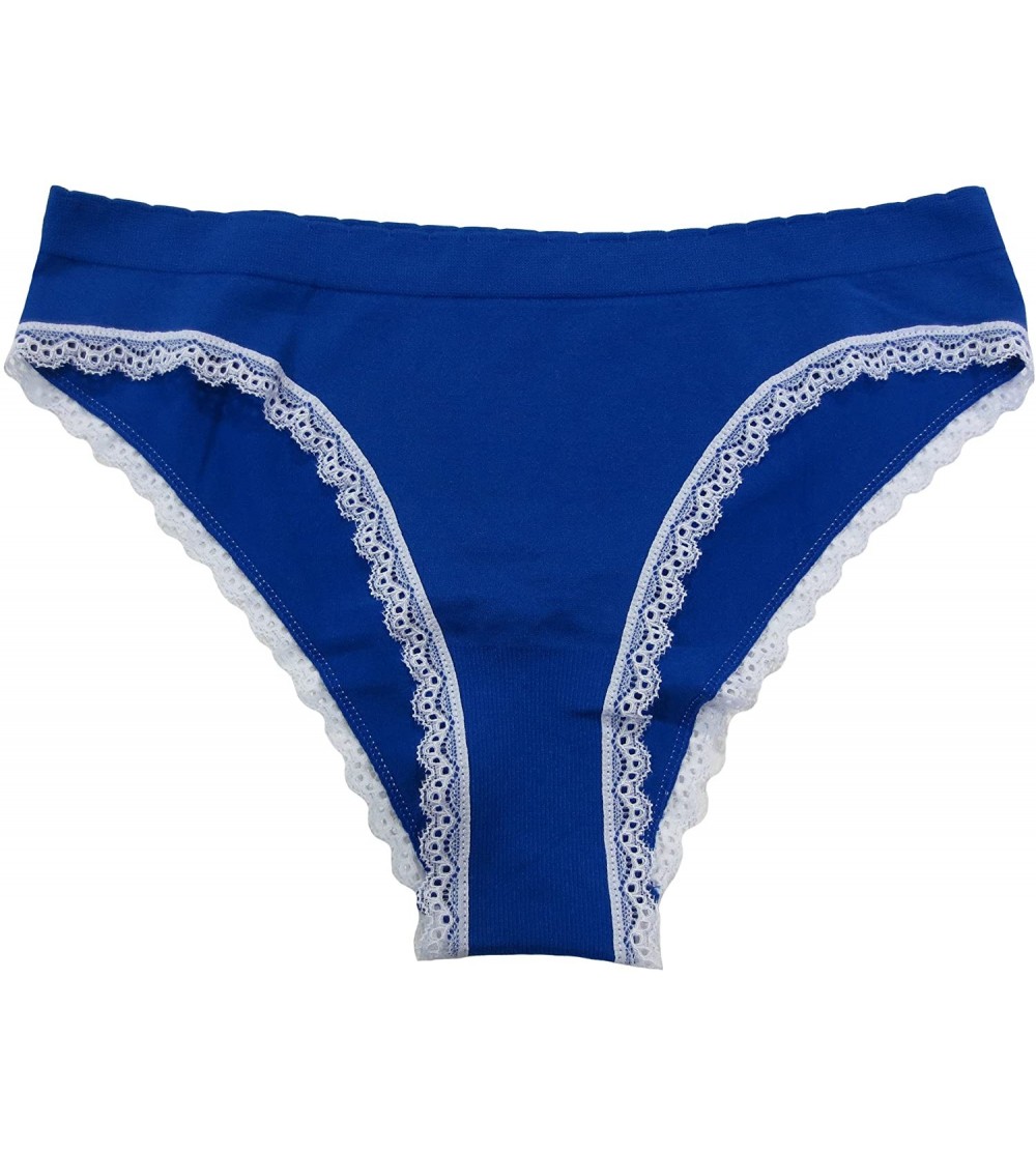 Panties Seamless Cheeky Panties - Cobalt - CF17XHY9UOY $13.34
