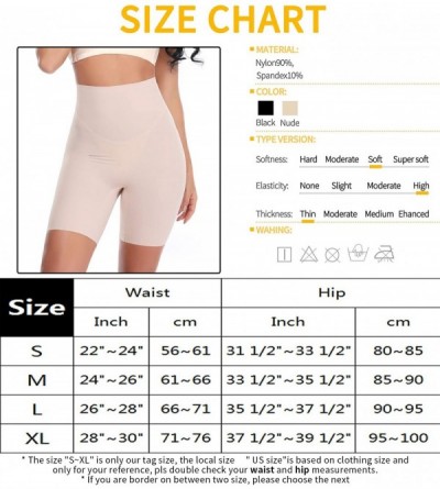Shapewear Seamless Slip Shorts for Under Dress Mid Thigh Anti Chafing High Waist Smooth Safety Panty Boyshorts - Nude-1(hi Wa...