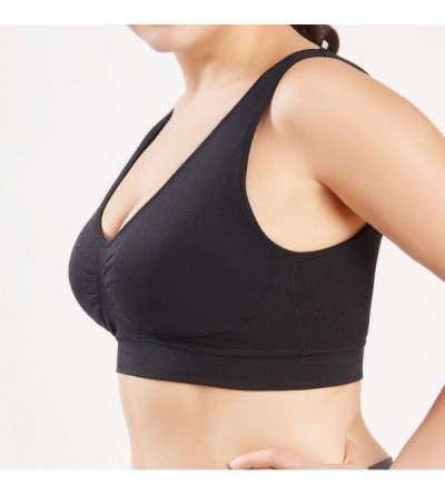 Womens Solid Color Ultra-Thin Bra Sports Full Cup Vest top Comfortable Stretch Two Pieces MEEYA 