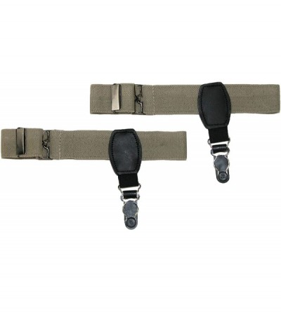 Garters & Garter Belts Elastic Adjustable 1 Inch Single Clip Sock Garters - Khaki - CM11EVFQFH9 $20.87