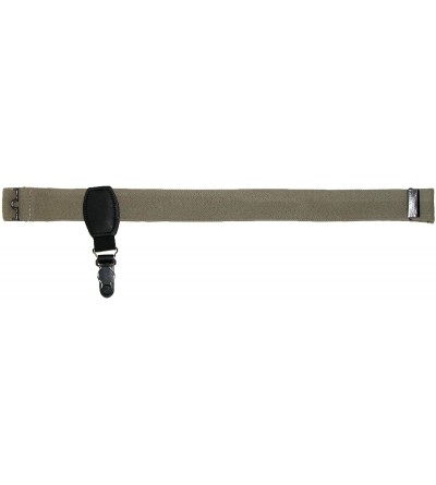 Garters & Garter Belts Elastic Adjustable 1 Inch Single Clip Sock Garters - Khaki - CM11EVFQFH9 $8.98