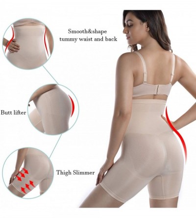 Shapewear Seamless Tummy Control Panties Shapewear Panties Body Shorts Shaper Thigh Slimmer for Women - Nude(high Waist) - CA...