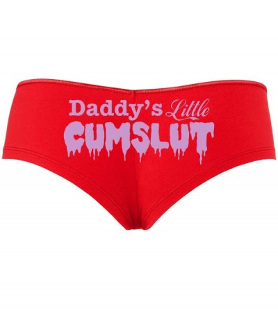 Panties Daddys Little Lil cumslut Cum Slut DDLG BDSM Owned Boyshort - Lavender - C618SSG9N3X $10.97