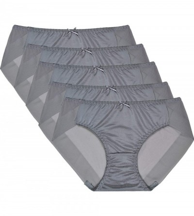 Panties Big Girl Little Women Slim Comfort Fit Soft Brief Set Underwear No Panty Line Invisible - Grey_5 Pack - C718STUZCLN $...