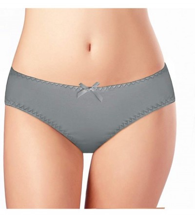 Panties Big Girl Little Women Slim Comfort Fit Soft Brief Set Underwear No Panty Line Invisible - Grey_5 Pack - C718STUZCLN $...