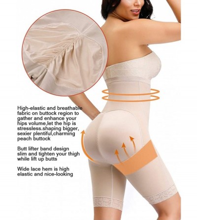 Shapewear Body Shaper for Women Tummy Control High Waisted Butt Lifter Shapewear - Beige 02 - CQ195XST33E $14.84