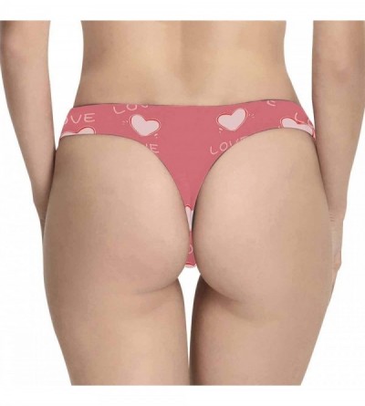 Panties Personalized Face Thong for Women- Photo Underwear Panties Briefs Love Hearts Makes Me Wet in Red - Multi 11 - CE198D...