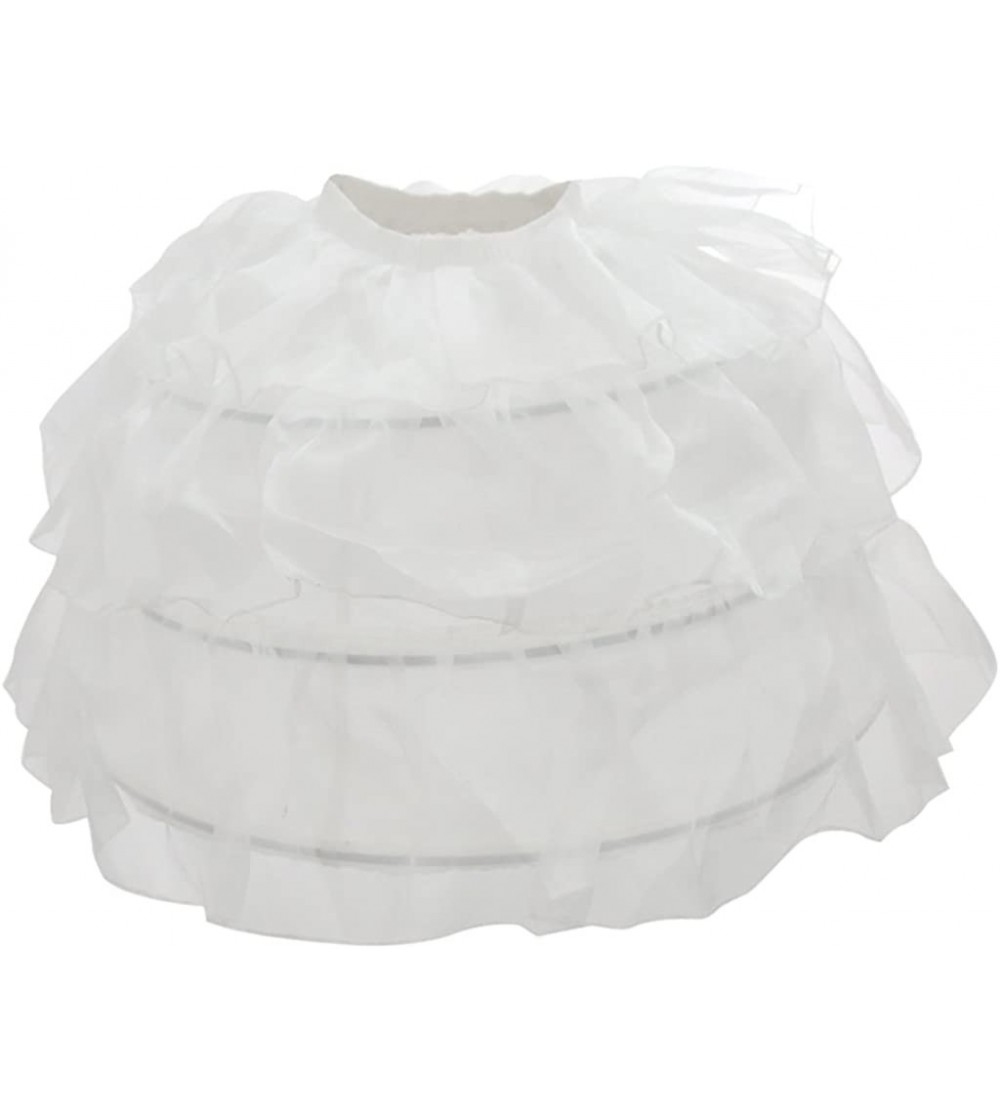 Slips Women's Bone Petticoats Wedding Dresses Gown 3 Hoops Cage Short Underskirt - White - CN18A3N8ZKA $16.12