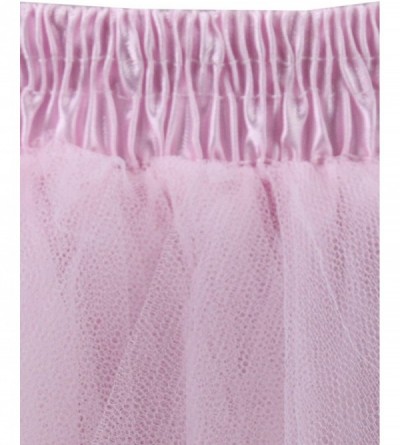 Slips Women's Tutu Tulle Petticoat Ballet Bubble Skirts Short Prom Dress Up - Pink - CU12N4S3DO8 $14.67