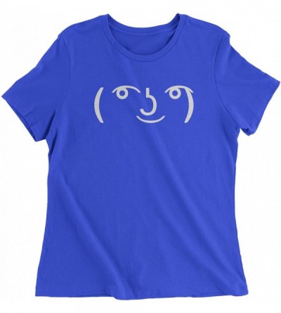 Camisoles & Tanks Le Lenny Face Emoticon Meme Womens T-Shirt - Royal Blue - C2189TY48OQ $36.66