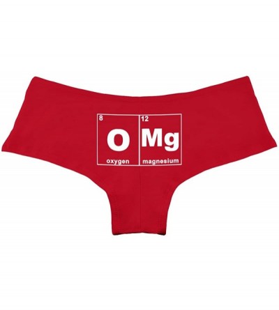 Panties Periodic Table Women's Cotton Boyshort Underwear - Red - CO18C6M7Q3G $26.08