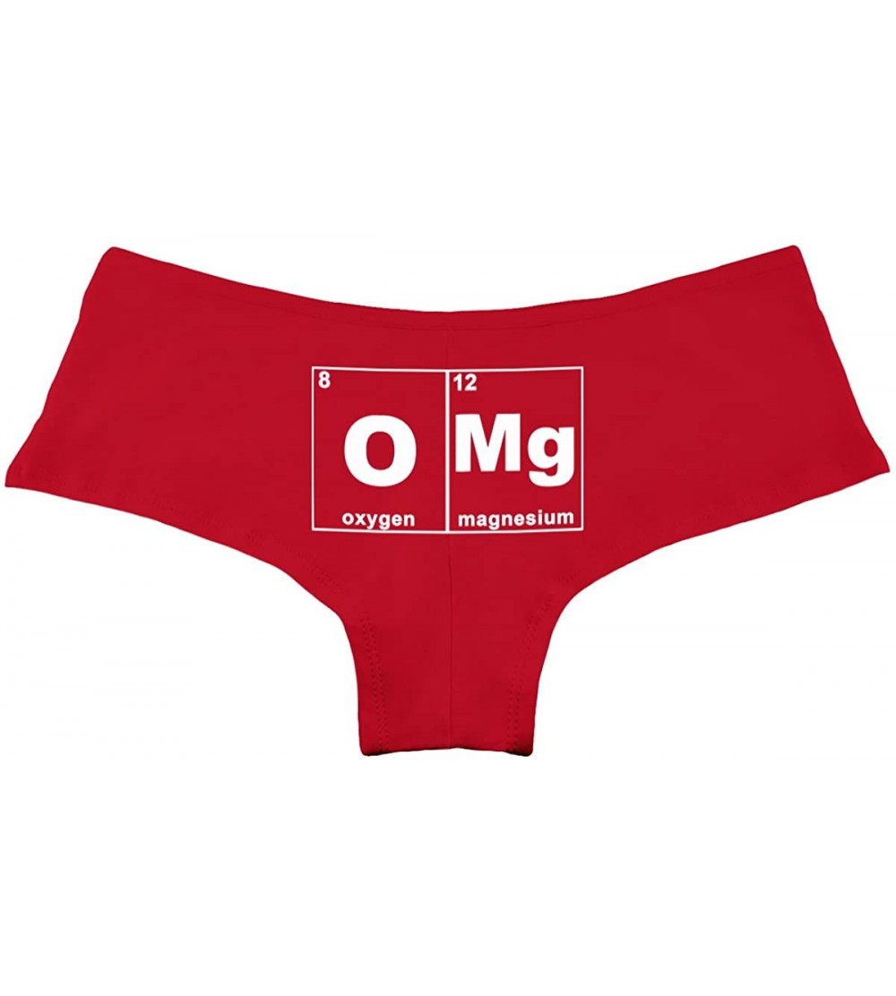 Panties Periodic Table Women's Cotton Boyshort Underwear - Red - CO18C6M7Q3G $13.93