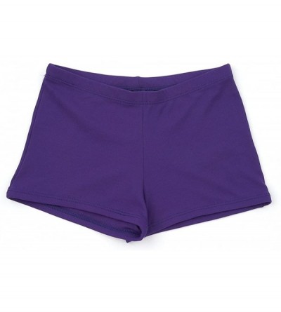 Panties 100% Stretch Nylon Low-Rise Boy Cut Cheerleading Brief Trunks - Royal - CW1108SQO97 $15.25