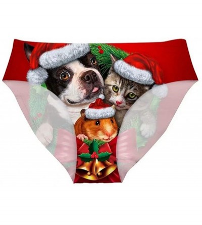 Panties Women's Sexy Underwear Animal Fashion Bikini Briefs Pants for Bachelorette Party - Happy Animal - CI18LEDWYS9 $26.51