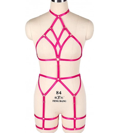 Garters & Garter Belts Female Body Harness Bra Garter Soft Hollow Carnival Dance Accessories Punk Gothic Adjustable Clothing ...