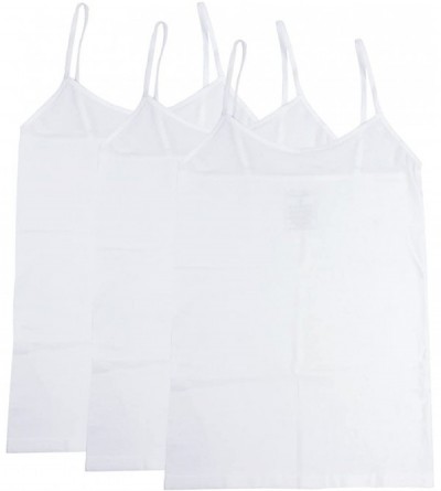 Camisoles & Tanks Camisole for Women- Adjustable Spaghetti Strap Cami - White X3 - C718S4WSDD9 $46.73