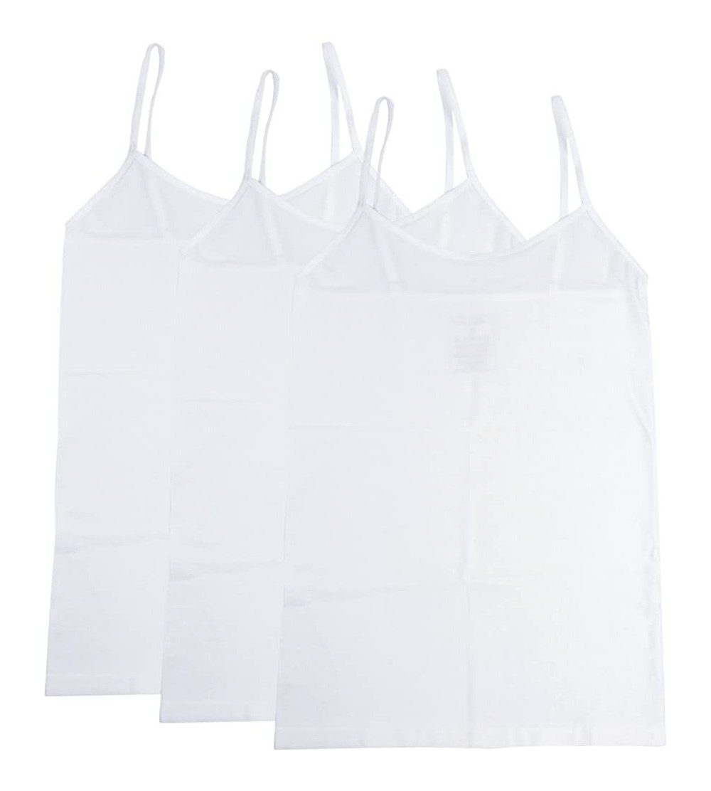 Camisoles & Tanks Camisole for Women- Adjustable Spaghetti Strap Cami - White X3 - C718S4WSDD9 $26.63
