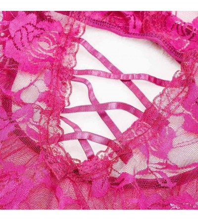 Shapewear Women Lingerie Plus Size Solid Lace Floral Lace Up Snaps Set with Wristband Underwear - CV193TUA3TE $14.07