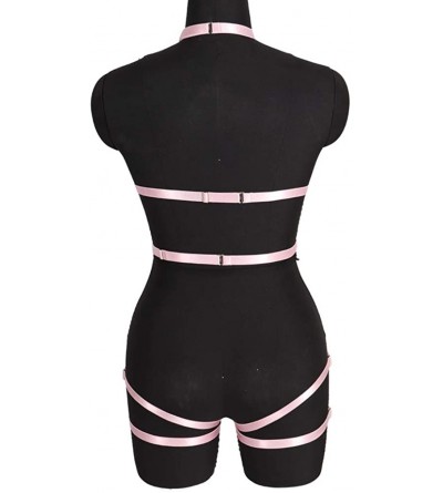 Garters & Garter Belts Women's Full Body Harness Bra Garter Set Lingerie cage Chest Strap Punk Gothic Belt Festival Rave Plus...
