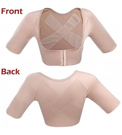 Shapewear Womens Seamless Arm Shaper Vest Slim Upper Sleeves Top Body Shaper Compression Vest Posture Corrector. - Beige - CF...