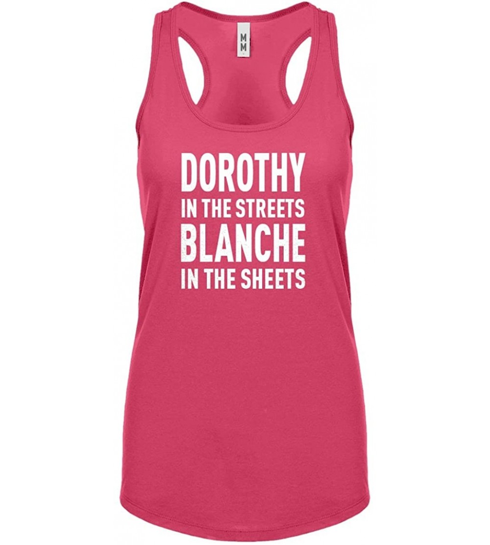 Camisoles & Tanks Dorothy in The Streets Womens Racerback Tank Top - Hot Pink - C0188572UA9 $14.33