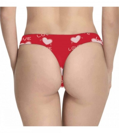Panties Turn Husband Boyfriend Face on Women's Thong Underpants Briefs Makes Me Wet Love Hearts Red - Multi 1 - CK198DKH9K8 $...