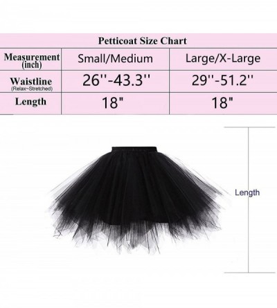 Slips Women's Teen's 1950s Vintage Tutu Tulle Petticoat Ballet Bubble Skirt Puffy Petticoat Underskirt - Pink - CD1993A6GT7 $...