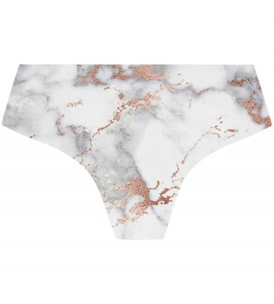 Panties Women's Bikini Panty Mardi Gras Fleur De Lis Seamless Underwear - Marble Pattern - CR18YK79DDY $10.51