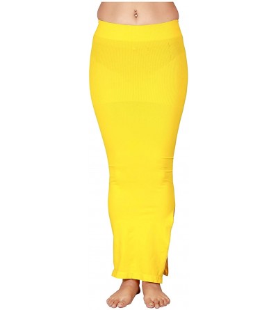 Shapewear Women Microfiber Seamless Saree & Gown Shapewear - Yellow - CT1944WOHZM $32.56