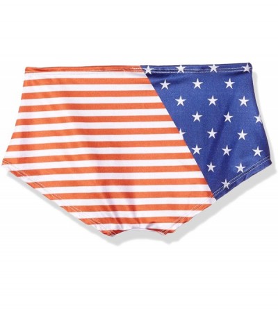 Panties Women's Patriotic Raver Shorts - Stars/Stripes Print - CL18D0ETQHE $14.76