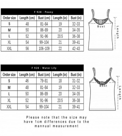 Camisoles & Tanks Women's Tank Top Camisoles with Premium Cotton Italian Designed - Trimmed with Flower Lace on Neckline - F9...