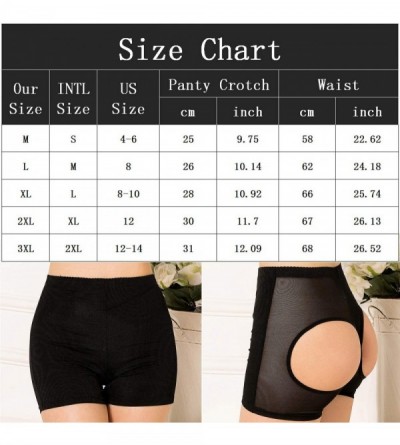 Shapewear Women Plus Size Butt Lifter Body Shaper Tummy Control Panties Enhancer Underwear M-3XL - Black - CR197ZLATZ0 $13.40