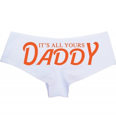 Panties It's All Yours Daddy Boy Short Panties - for Daddy's Girl Princess - CGL DDLG Boyshort Underwear - Orange - CA187WNUE...