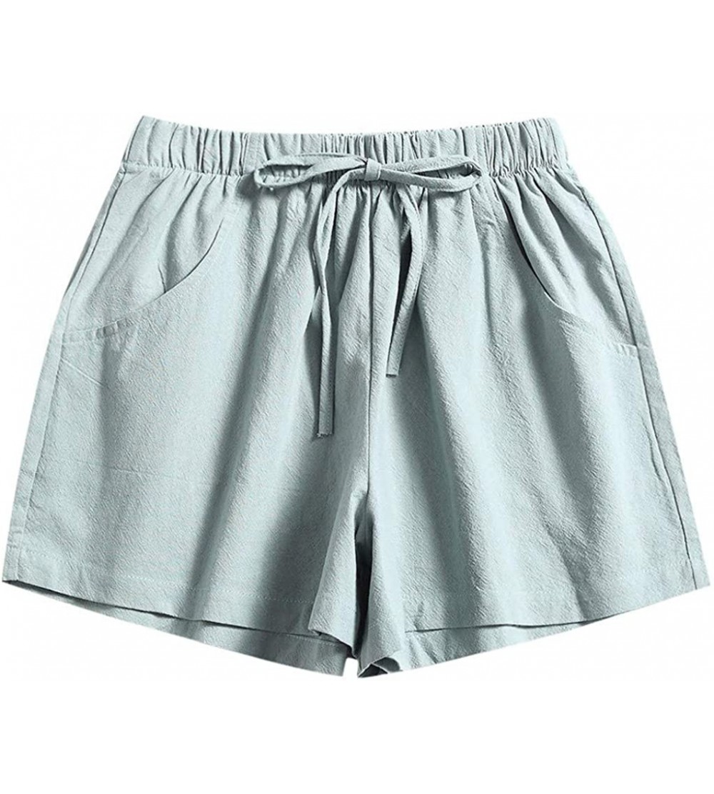 Panties Summer Casual Loose Comfy Beach Shorts for Women Teen Girls- Drawstrings Beach Lightweight Shorts with Pockets - Gray...
