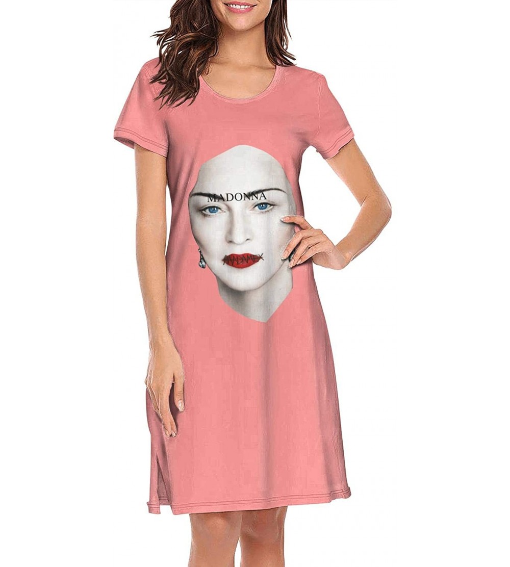 Nightgowns & Sleepshirts Madonna-Maluma-New-Ablum-Madame-x- Sexy Nightgowns Long Nightdress Sleepshirts Pajamas for Women Men...