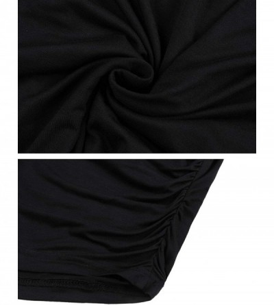 Bottoms Womens Sleep Shorts Stretchy Drawstring Lounge Shorts Pajama Bottoms with Pockets Black - CR198OLLALW $14.80