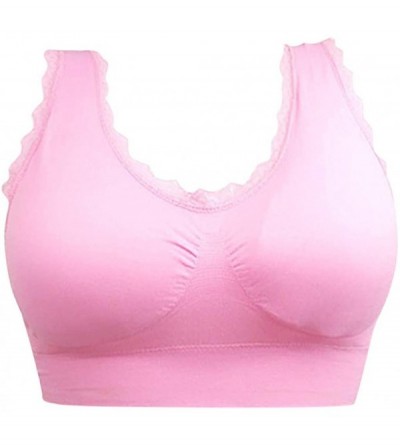 Accessories Air Permeable Cooling Summer Sport Yoga Wireless Bra - C-pink - CU18UD6ERDY $21.00